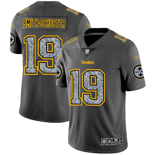 Men Pittsburgh Steelers Football 19 Limited Gray JuJu Smith Schuster Static Fashion Nike NFL Jersey